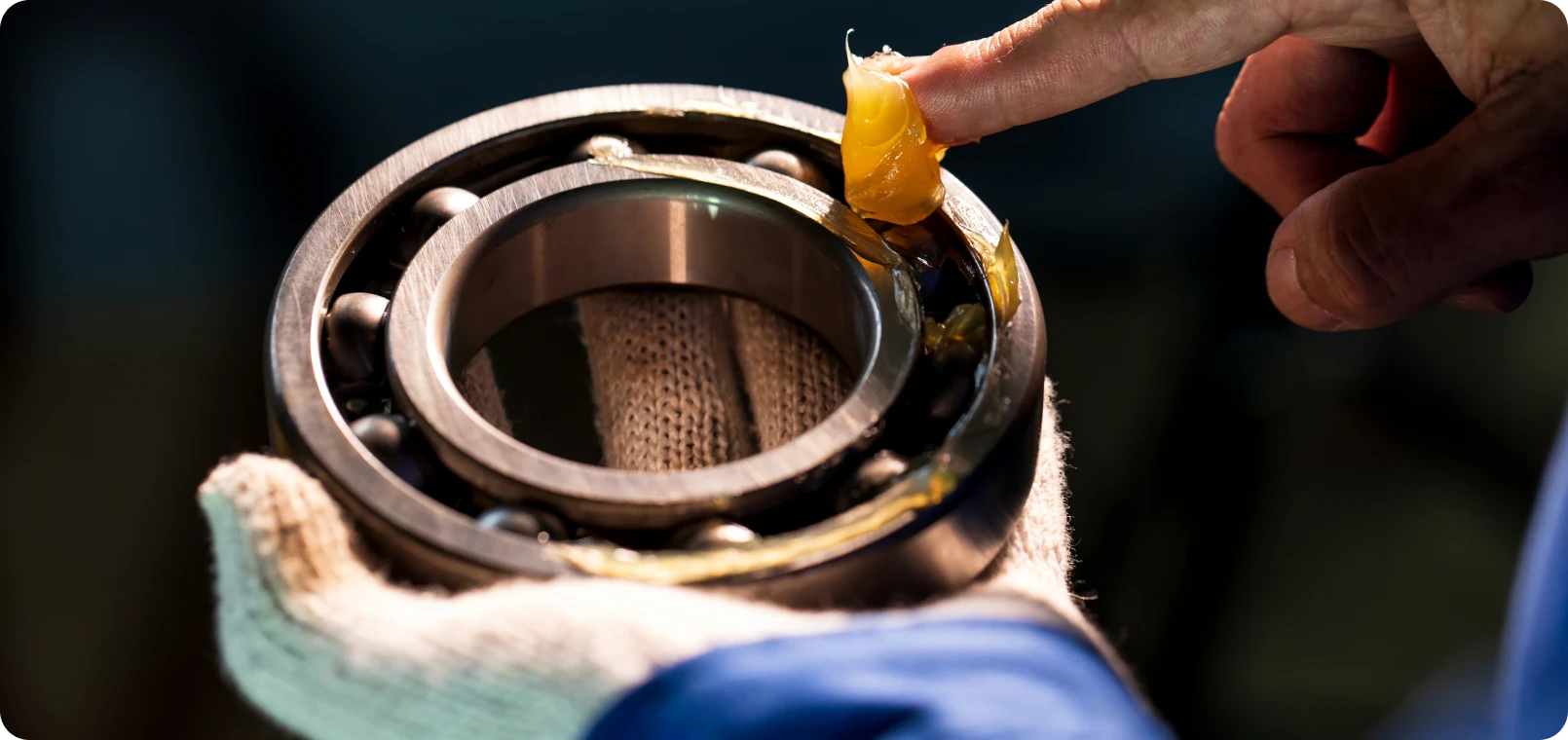 Maintenance of industrial bearing component